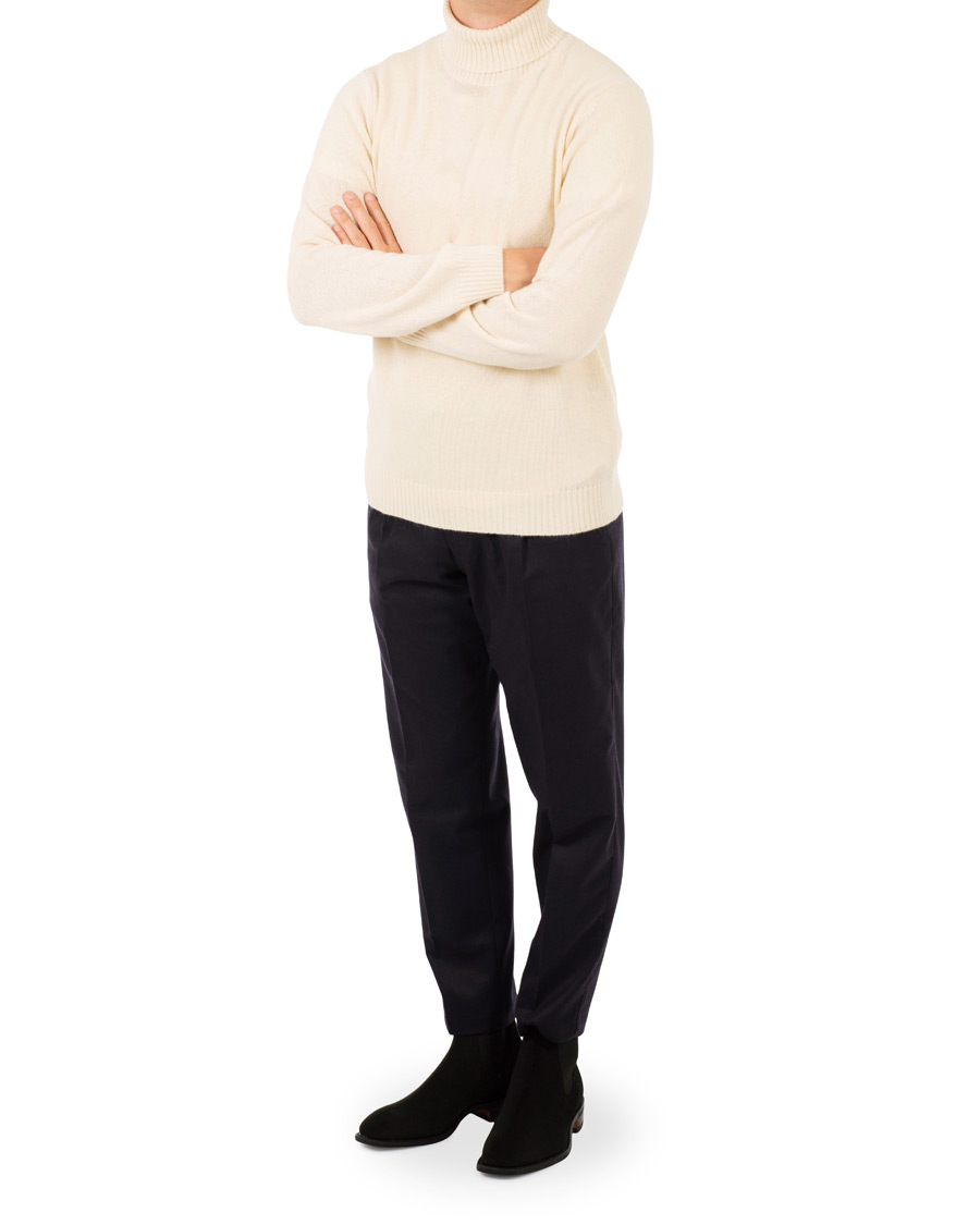Homme | Pulls Et Tricots | Oscar Jacobson | Kristopher Alpaca Wool Rollneck White