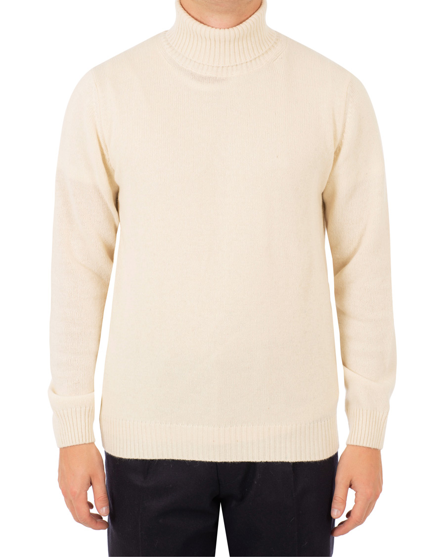 Homme | Pulls Et Tricots | Oscar Jacobson | Kristopher Alpaca Wool Rollneck White