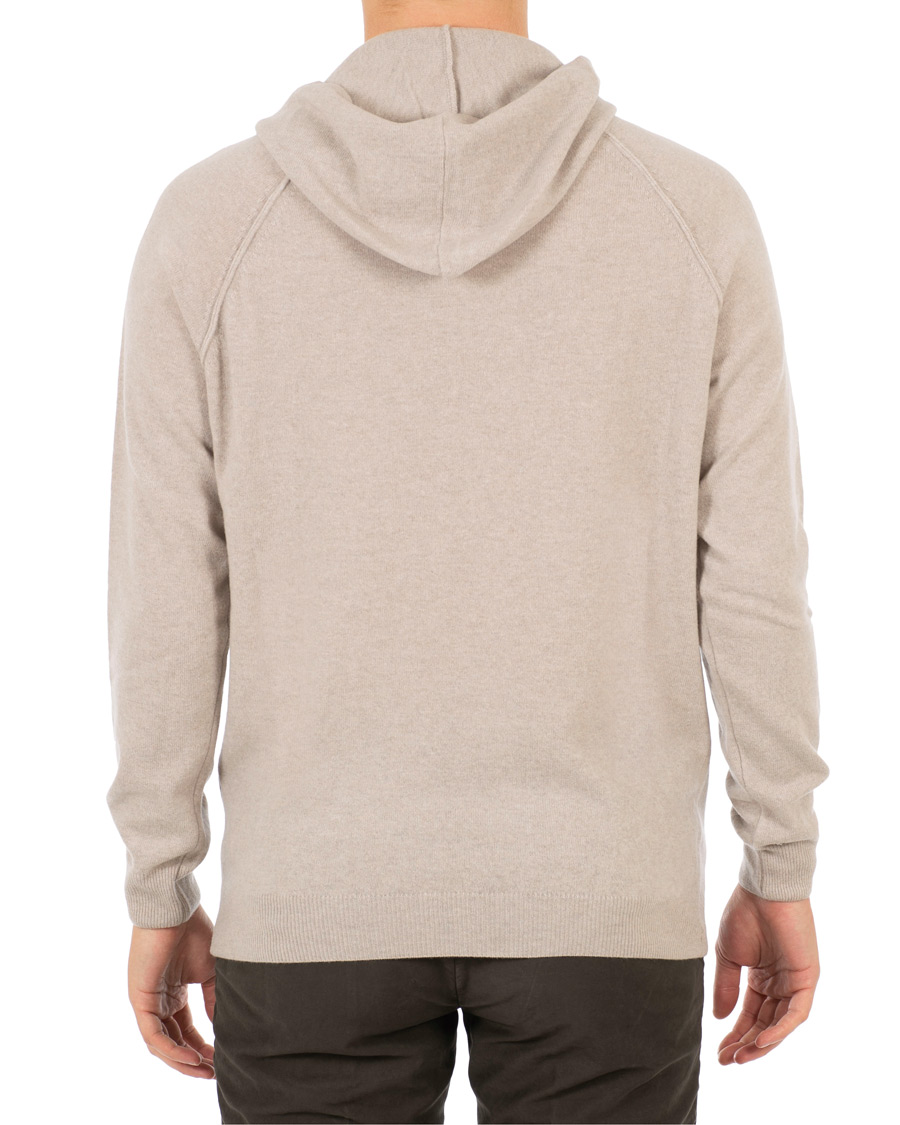 Homme | Pulls Et Tricots | Oscar Jacobson | Pascal Ultra Fine Merino/Cashmere Hoodie Beige