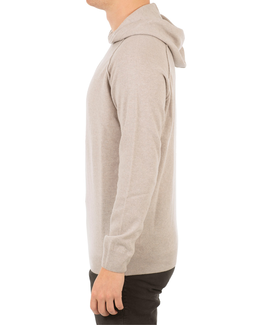 Homme | Pulls Et Tricots | Oscar Jacobson | Pascal Ultra Fine Merino/Cashmere Hoodie Beige