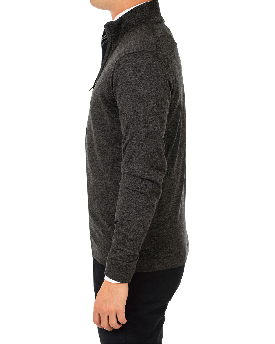 Homme | Pulls Et Tricots | Oscar Jacobson | Ariel Extra Fine Merino Full Zip Grey