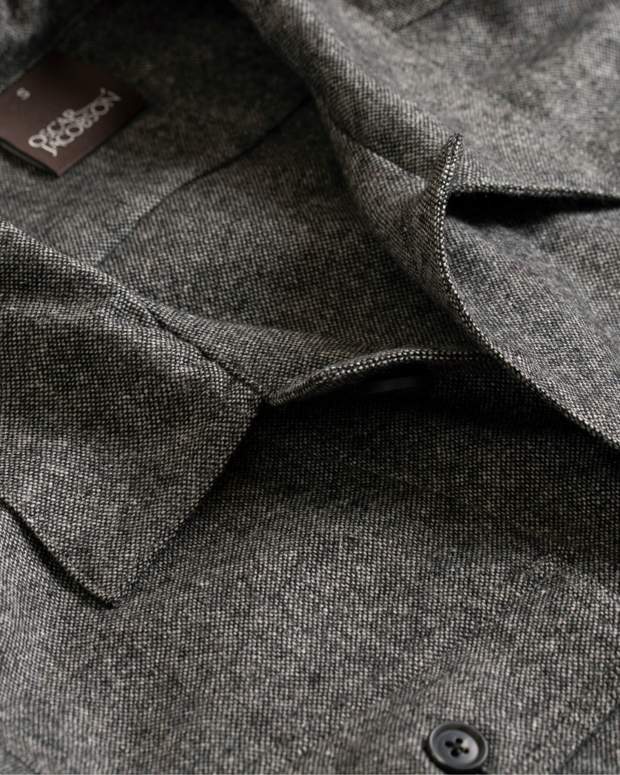 Homme | Manteaux Et Vestes | Oscar Jacobson | Helge Shirt Jacket Salt & Pepper