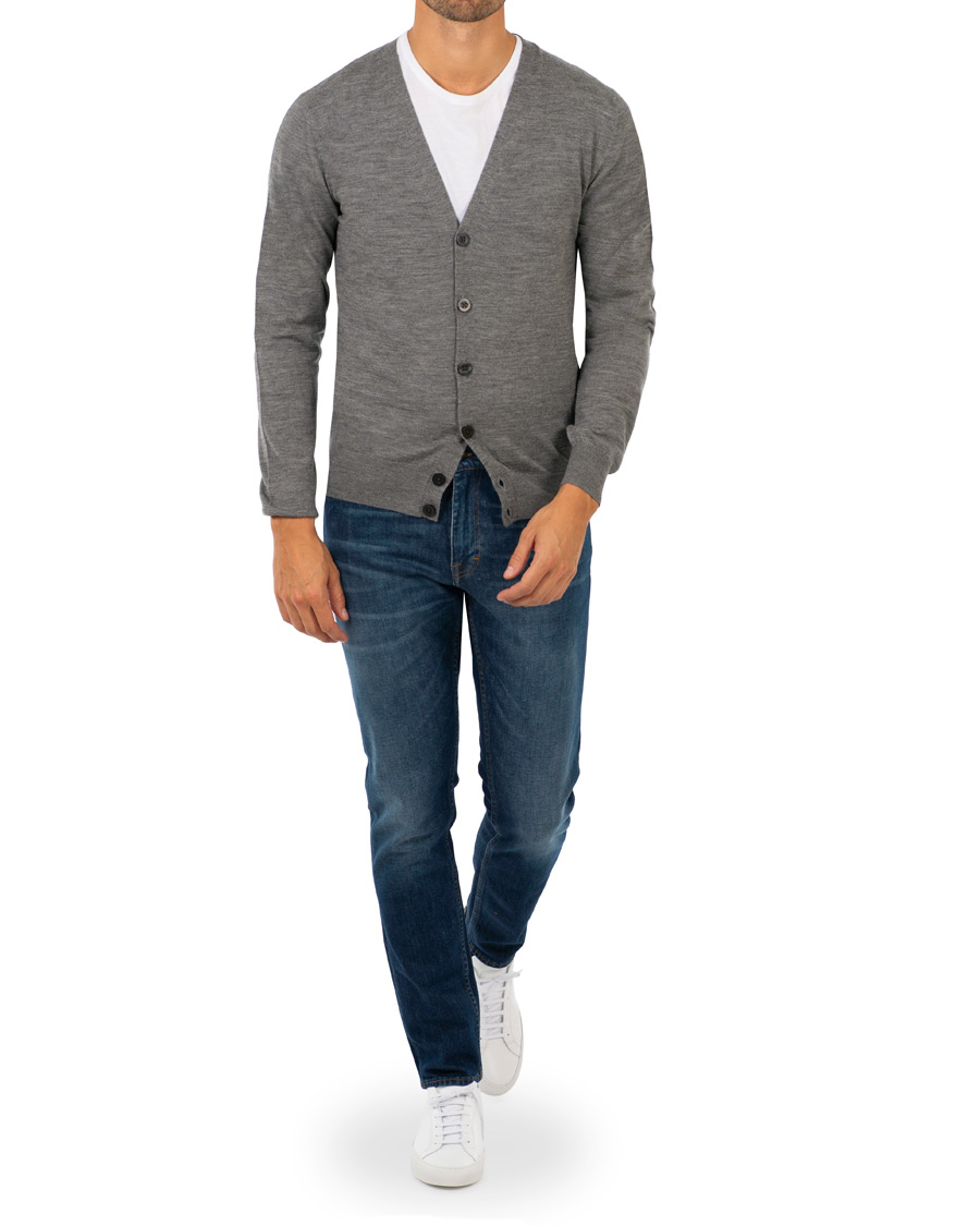 Homme | Pulls Et Tricots | Tiger of Sweden | Navid Extra Fine Merino Cardigan Grey