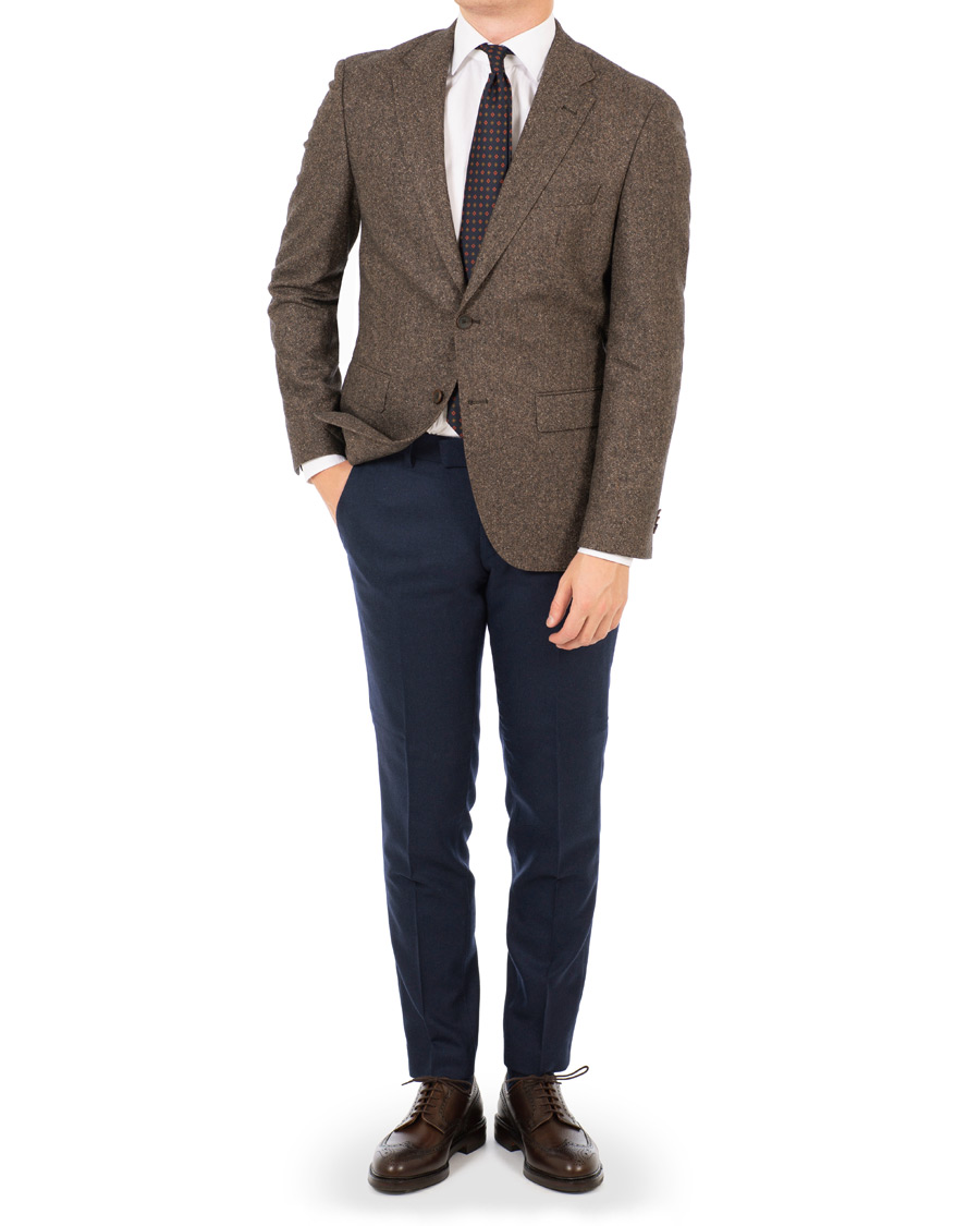 Homme | Pantalons | Tiger of Sweden | Tordon Flannel Trousers Navy