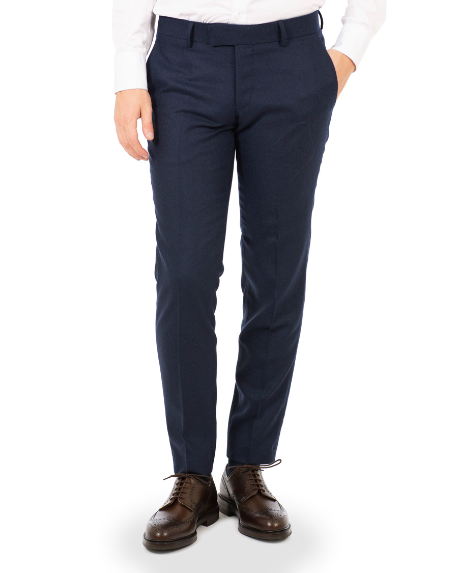 Homme | Pantalons | Tiger of Sweden | Tordon Flannel Trousers Navy