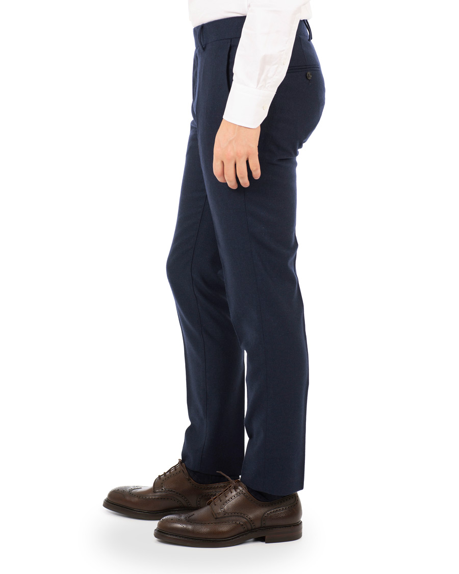 Homme | Pantalons | Tiger of Sweden | Tordon Flannel Trousers Navy