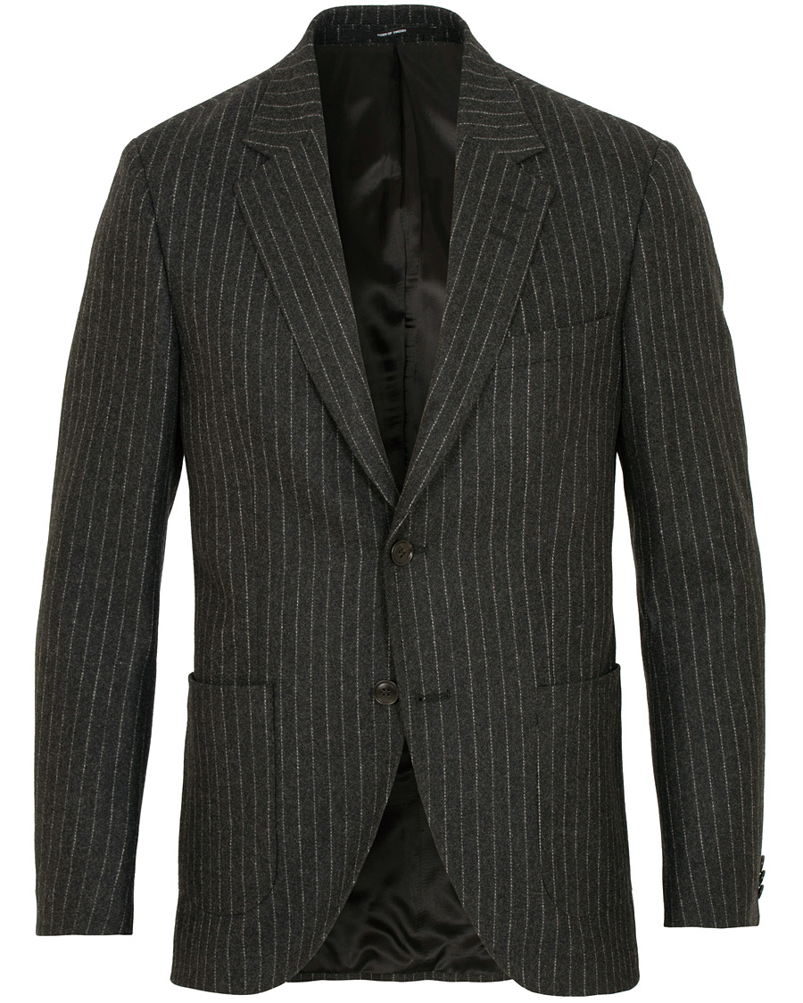Heren | Blazers | Tiger of Sweden | Jamot Pinstripe Patch Pocket Blazer Dark Grey