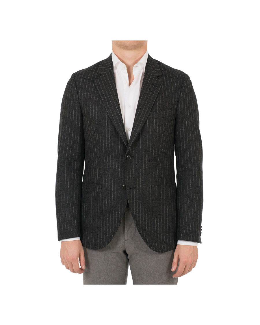 Heren | Blazers | Tiger of Sweden | Jamot Pinstripe Patch Pocket Blazer Dark Grey