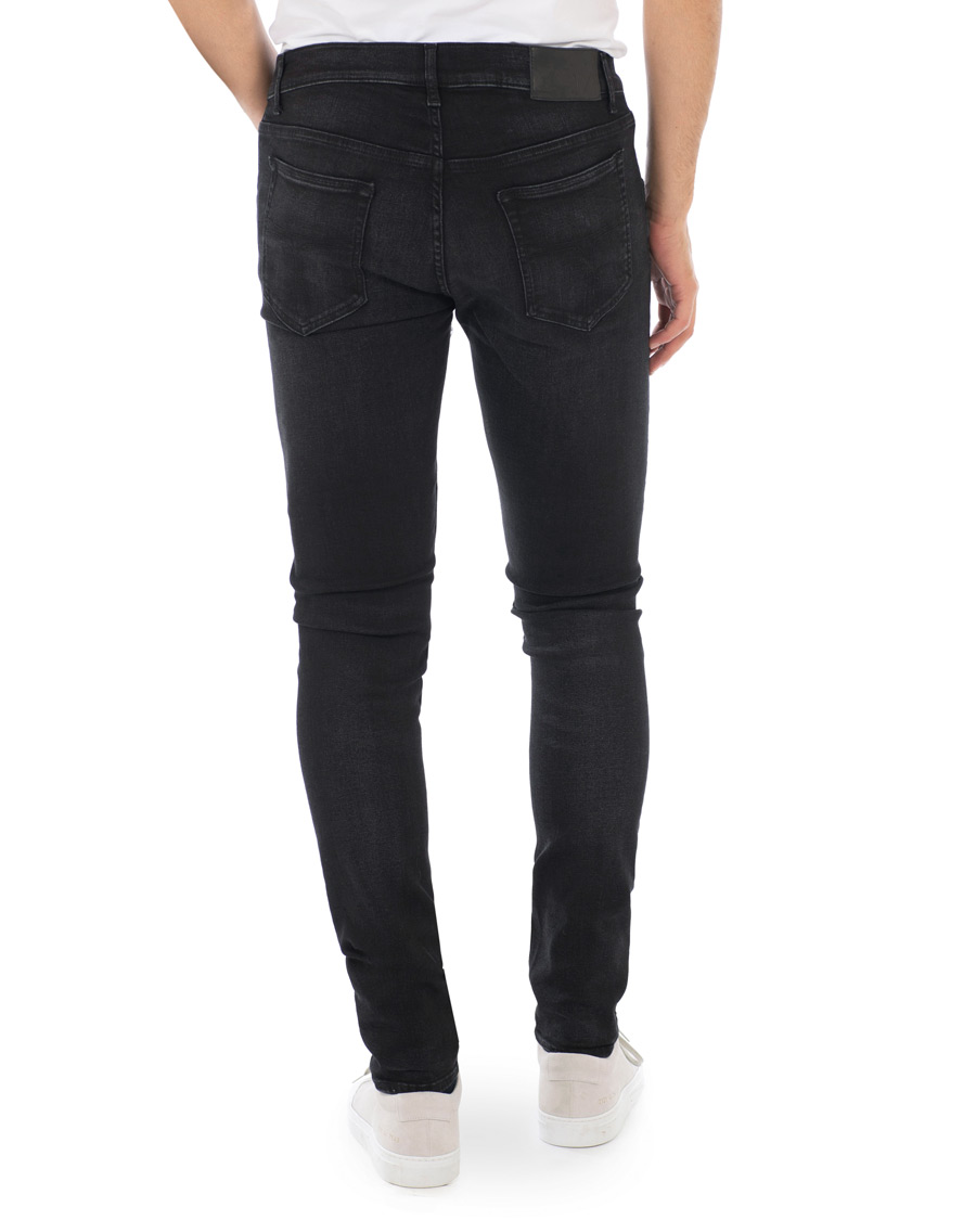 Heren | Jeans | Tiger of Sweden Jeans | Slim Gray Stretch Jeans Washed Black