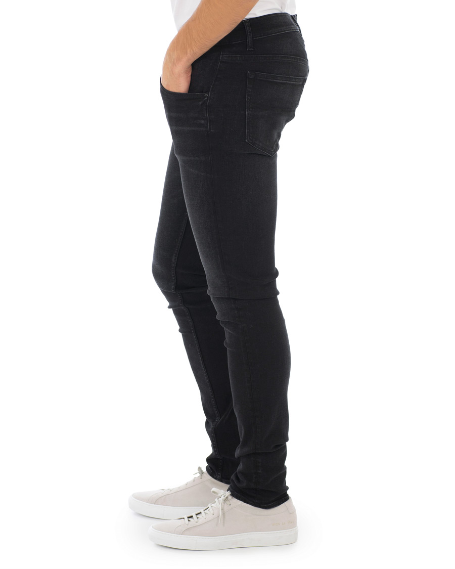 Heren | Jeans | Tiger of Sweden Jeans | Slim Gray Stretch Jeans Washed Black