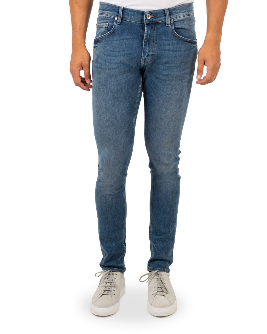 Heren | Jeans | Tiger of Sweden Jeans | Slim Finer Stretch Jeans Light Blue