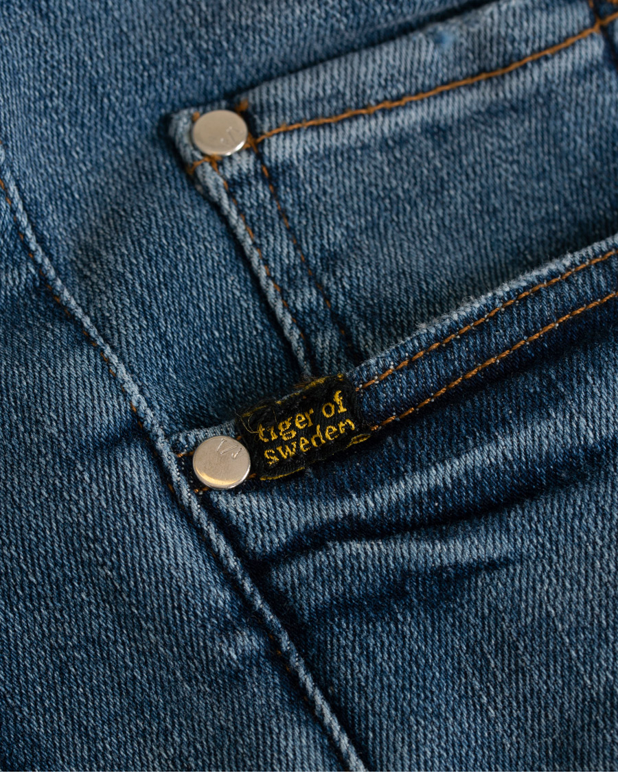 Heren | Jeans | Tiger of Sweden Jeans | Slim Finer Stretch Jeans Light Blue
