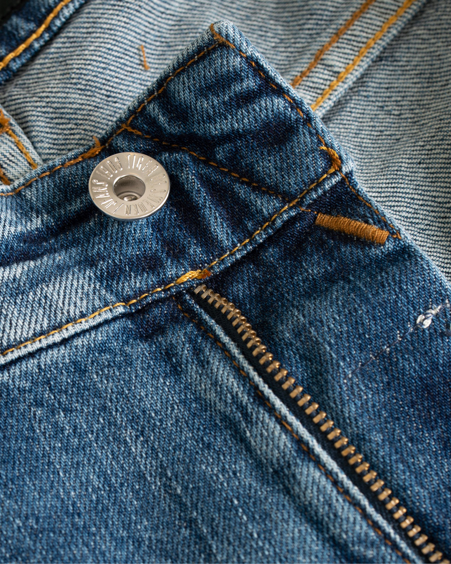 Heren | Jeans | Tiger of Sweden Jeans | Straight Lone Stretch Jeans Mid Blue