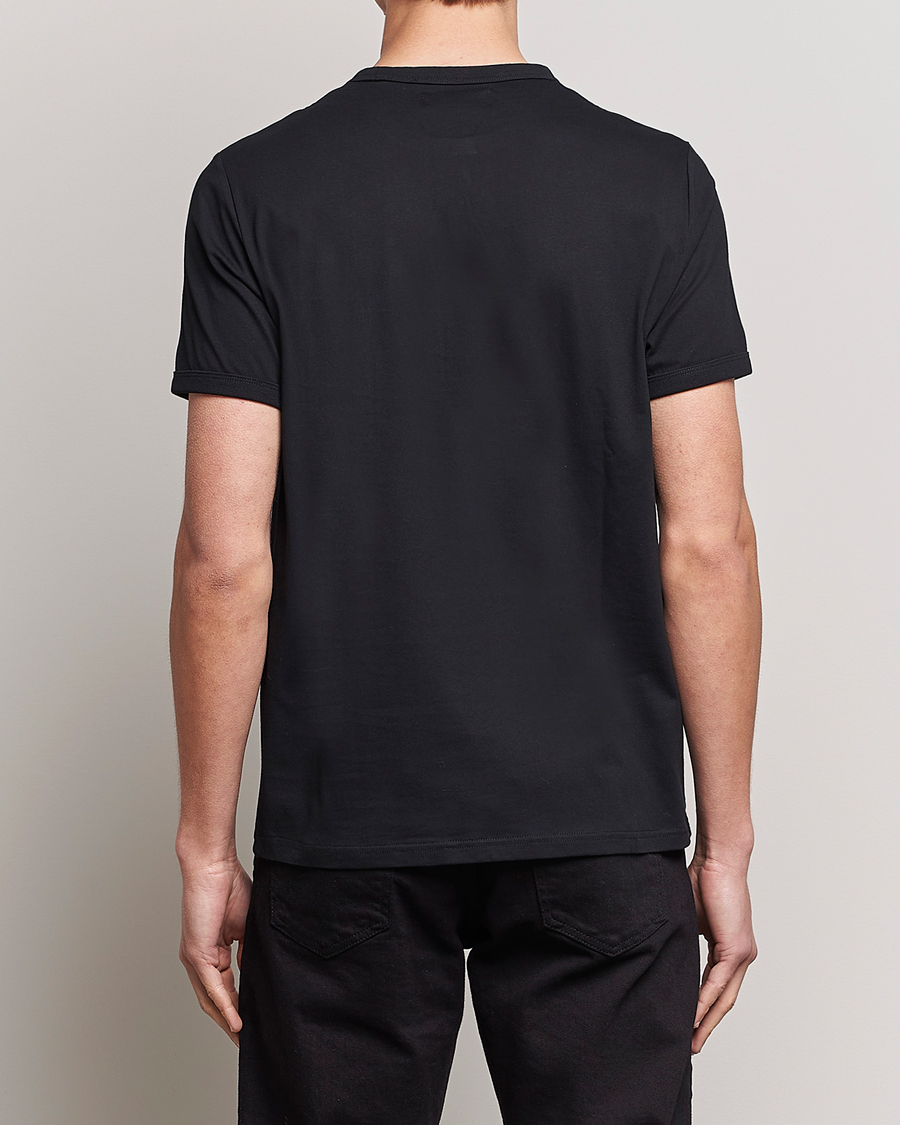 Heren | T-shirts | Fred Perry | Ringer Crew Neck Tee Black