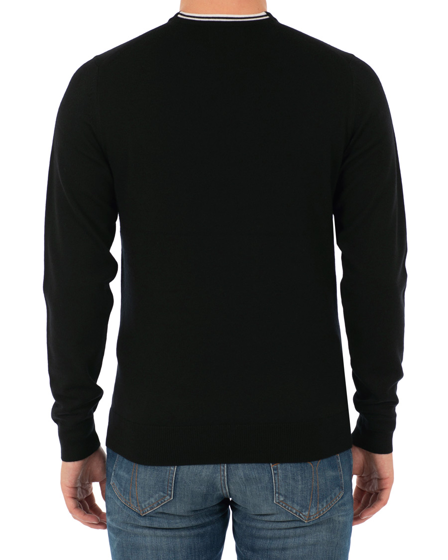 Heren | Truien | Fred Perry | Merino Wool Crew Neck Pullover Black