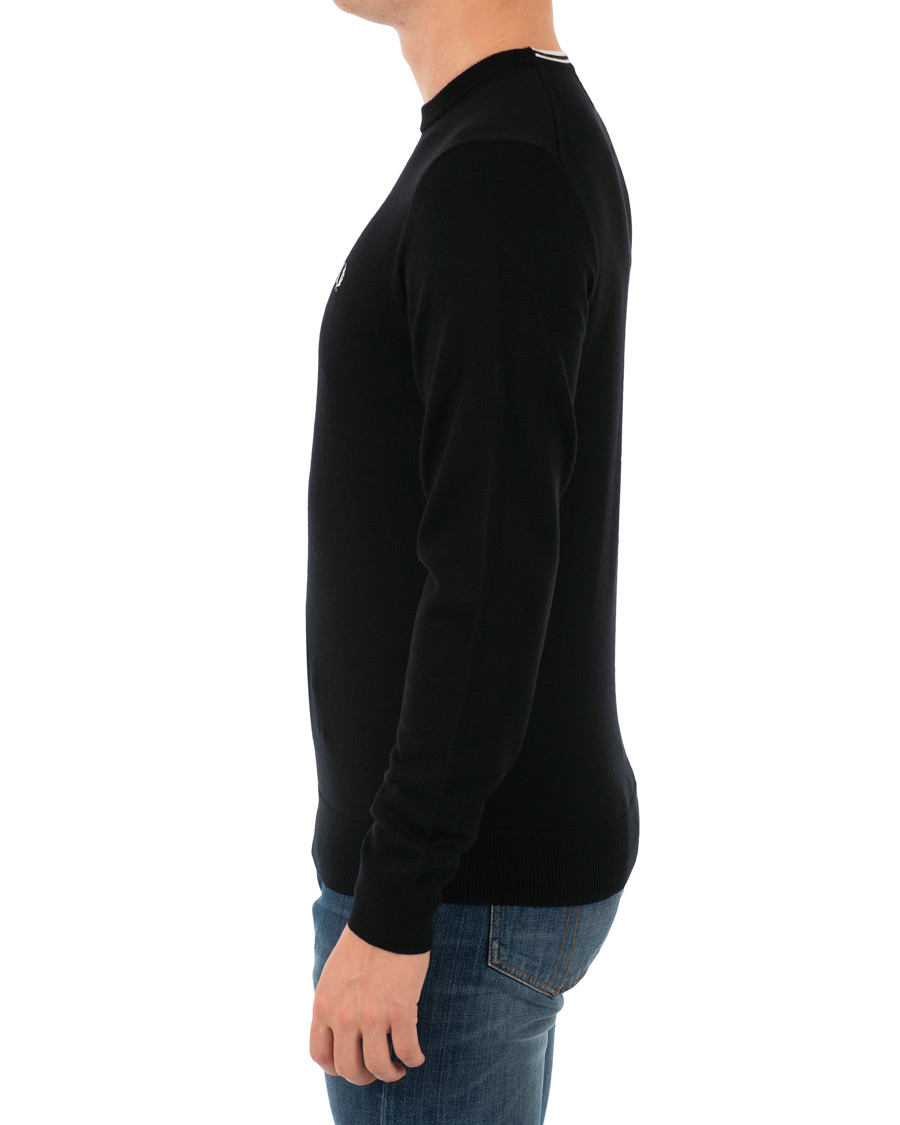 Heren | Truien | Fred Perry | Merino Wool Crew Neck Pullover Black