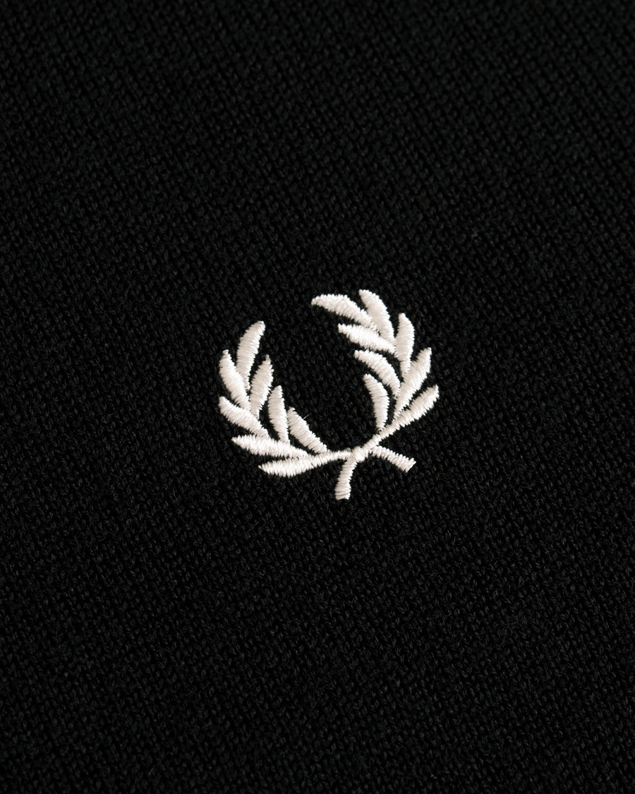 Heren | Truien | Fred Perry | Merino Wool Crew Neck Pullover Black