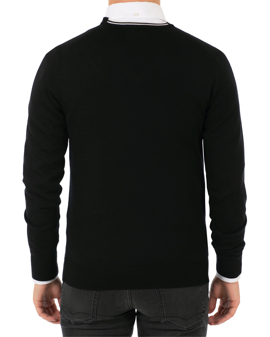 Homme | Pulls Et Tricots | Fred Perry | Merino Wool V-Neck Pullover Black