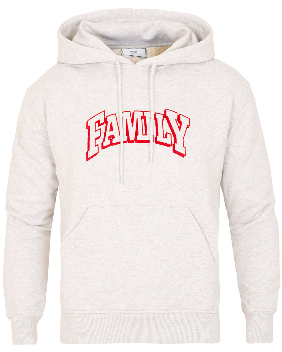 Homme | Pulls Et Tricots | AMI | Family Flocked Print Hoodie Heather Grey