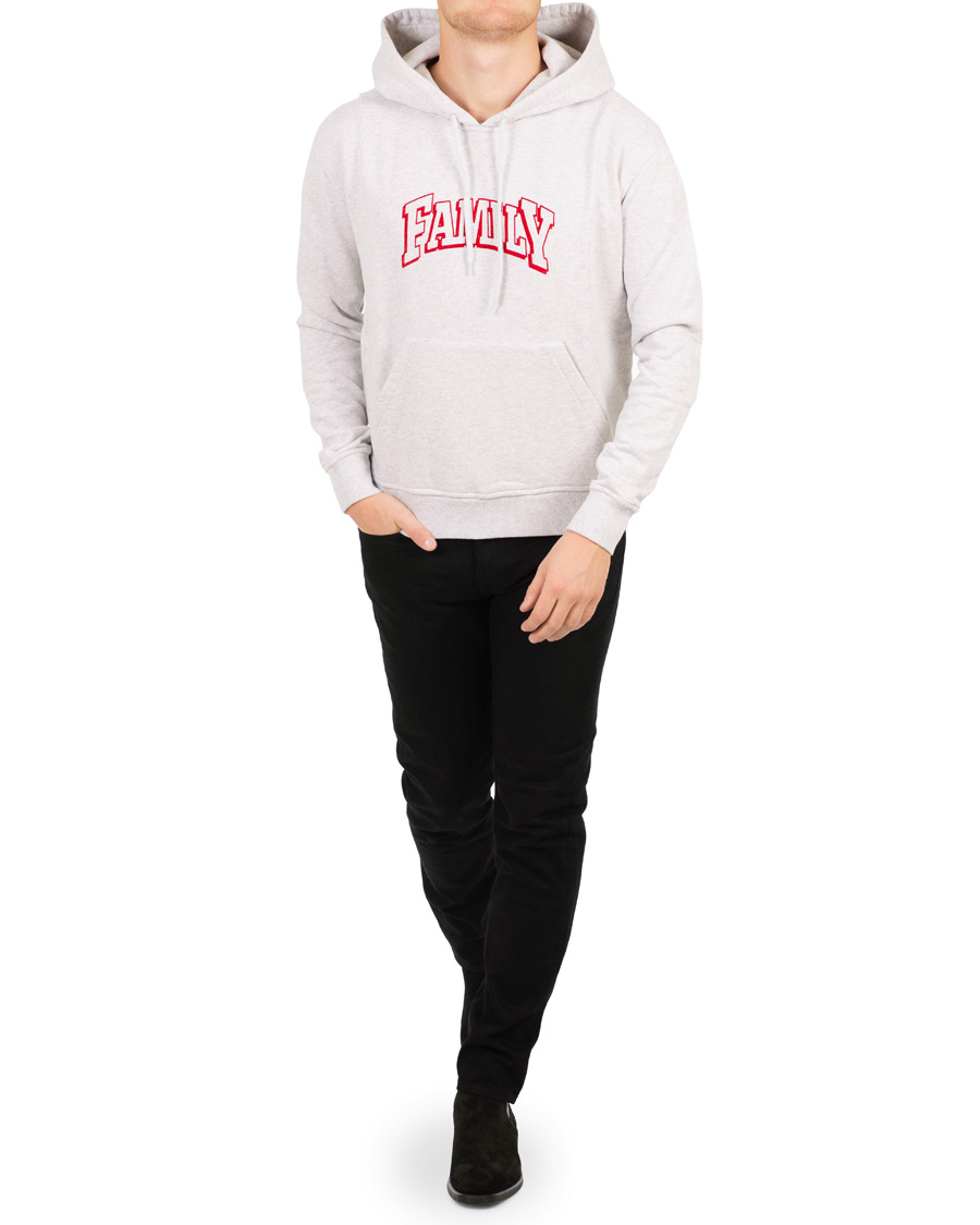 Homme | Pulls Et Tricots | AMI | Family Flocked Print Hoodie Heather Grey