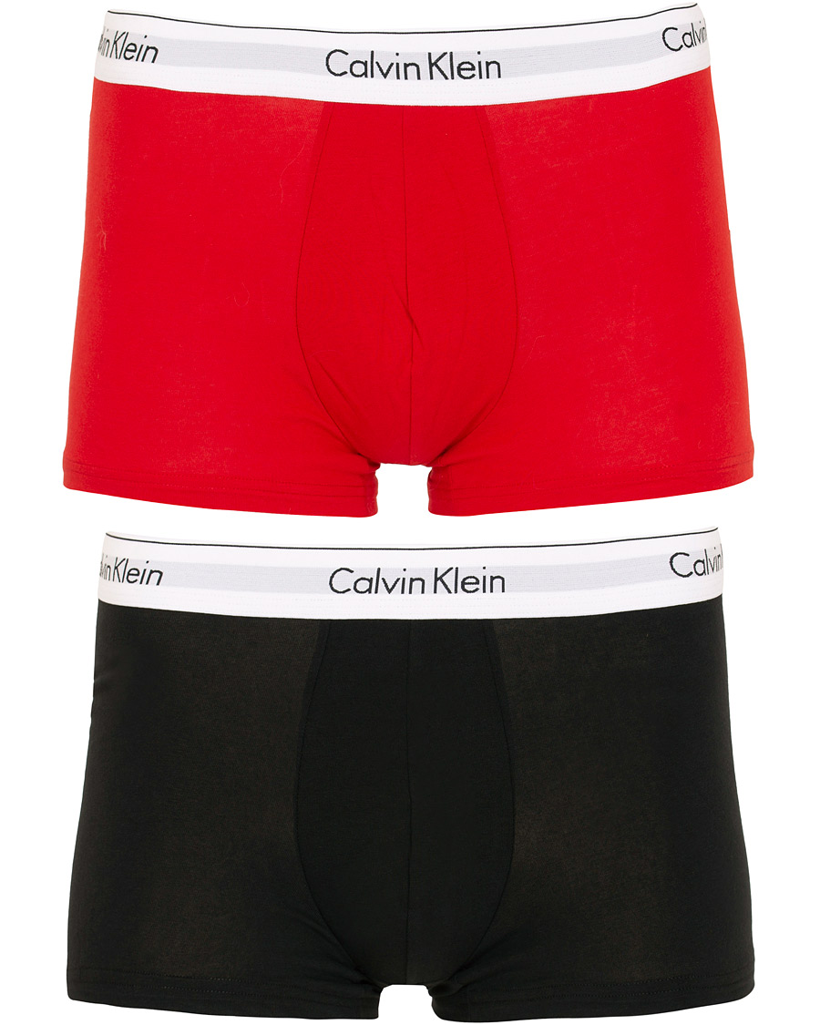 Homme | Sous-Vêtements Et Chaussettes | Calvin Klein | Modern Cotton Stretch 2-Pack Trunk Red/Black