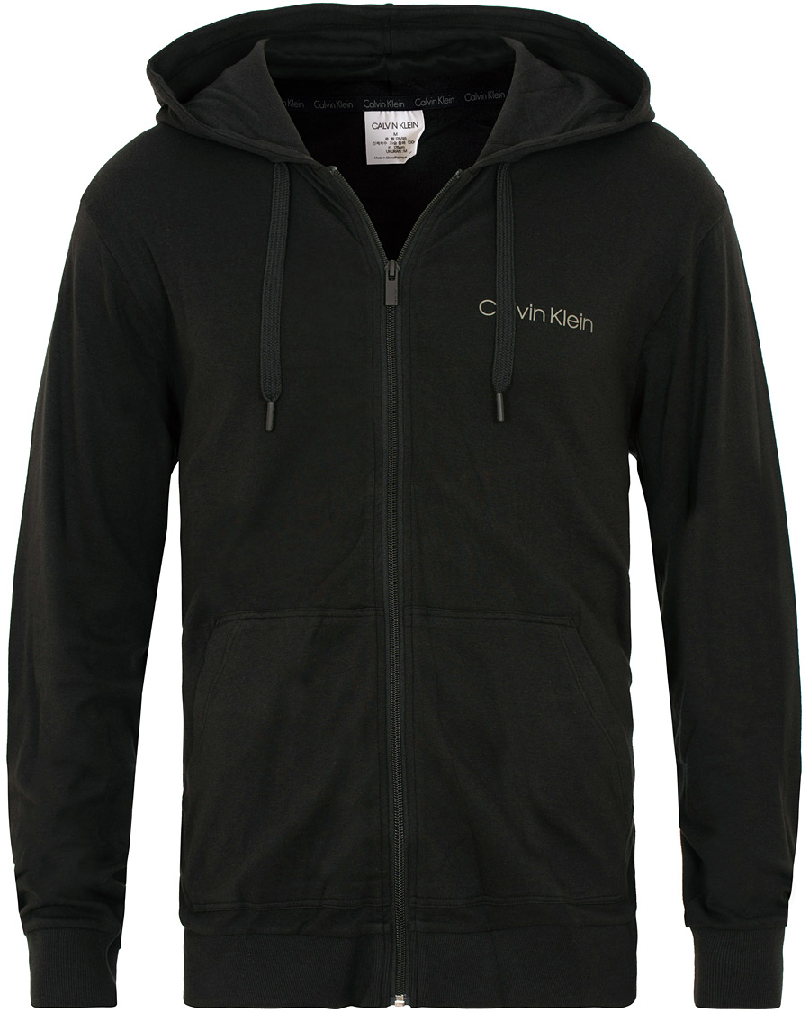 Homme | Pulls Et Tricots | Calvin Klein | Modal Full Zip Hoodie Black