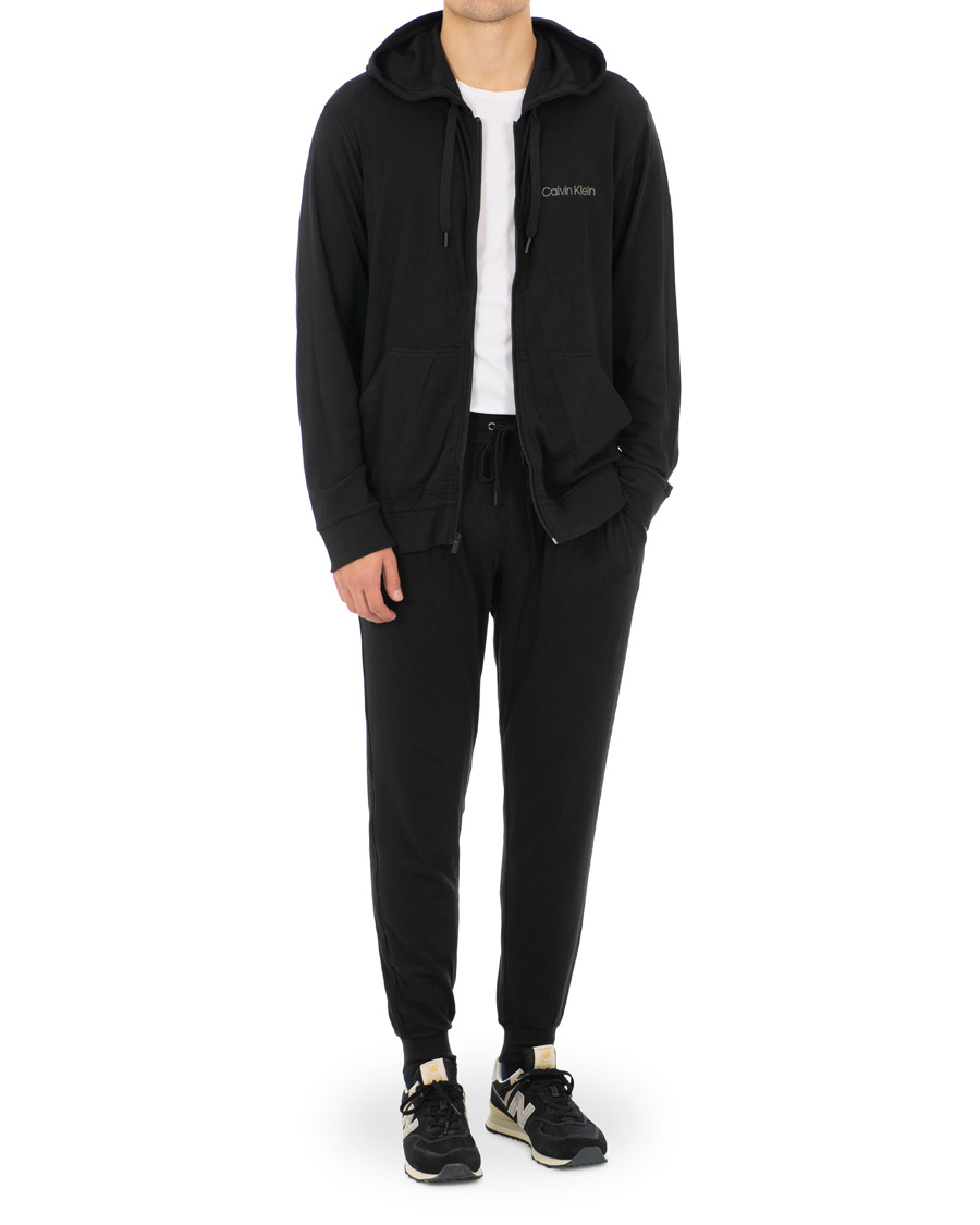 Homme | Pulls Et Tricots | Calvin Klein | Modal Full Zip Hoodie Black