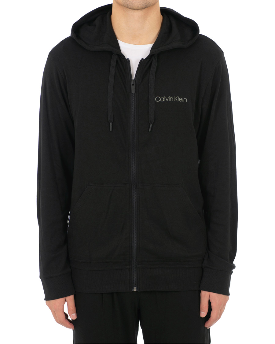 Homme | Pulls Et Tricots | Calvin Klein | Modal Full Zip Hoodie Black