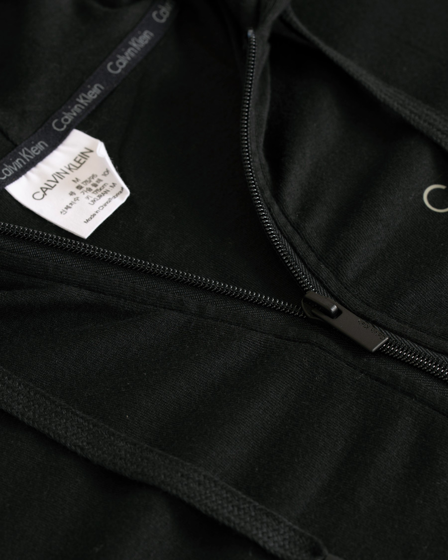 Homme | Pulls Et Tricots | Calvin Klein | Modal Full Zip Hoodie Black