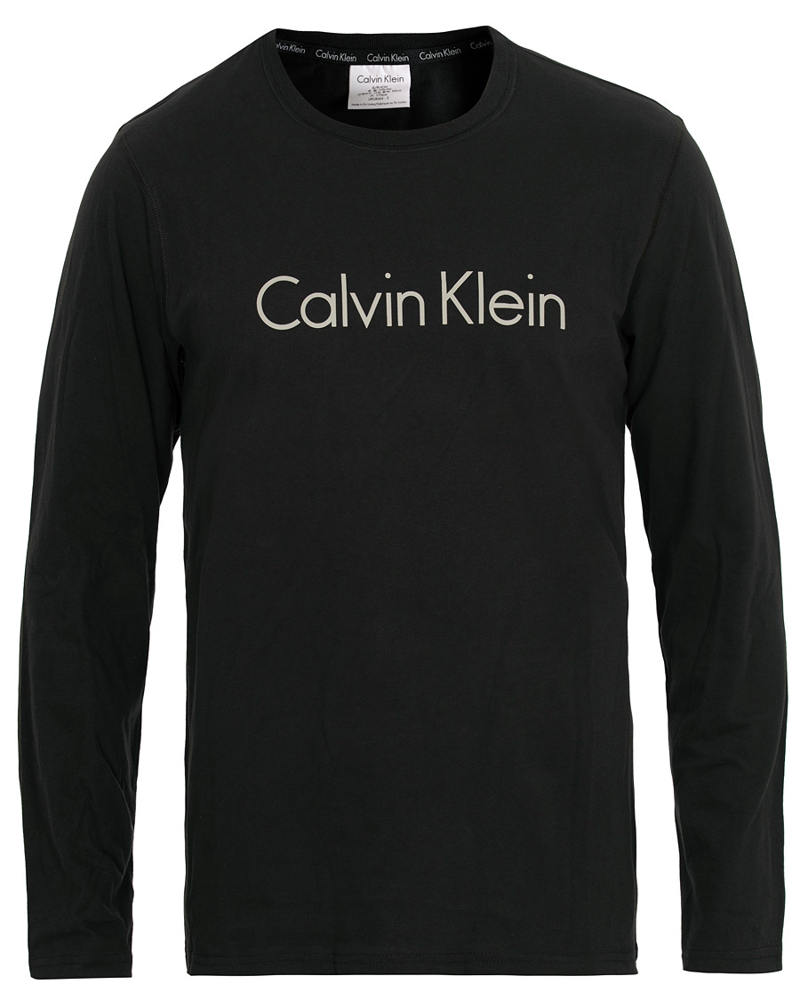 Homme | T-shirts | Calvin Klein | Logo Long Sleeve Tee Black