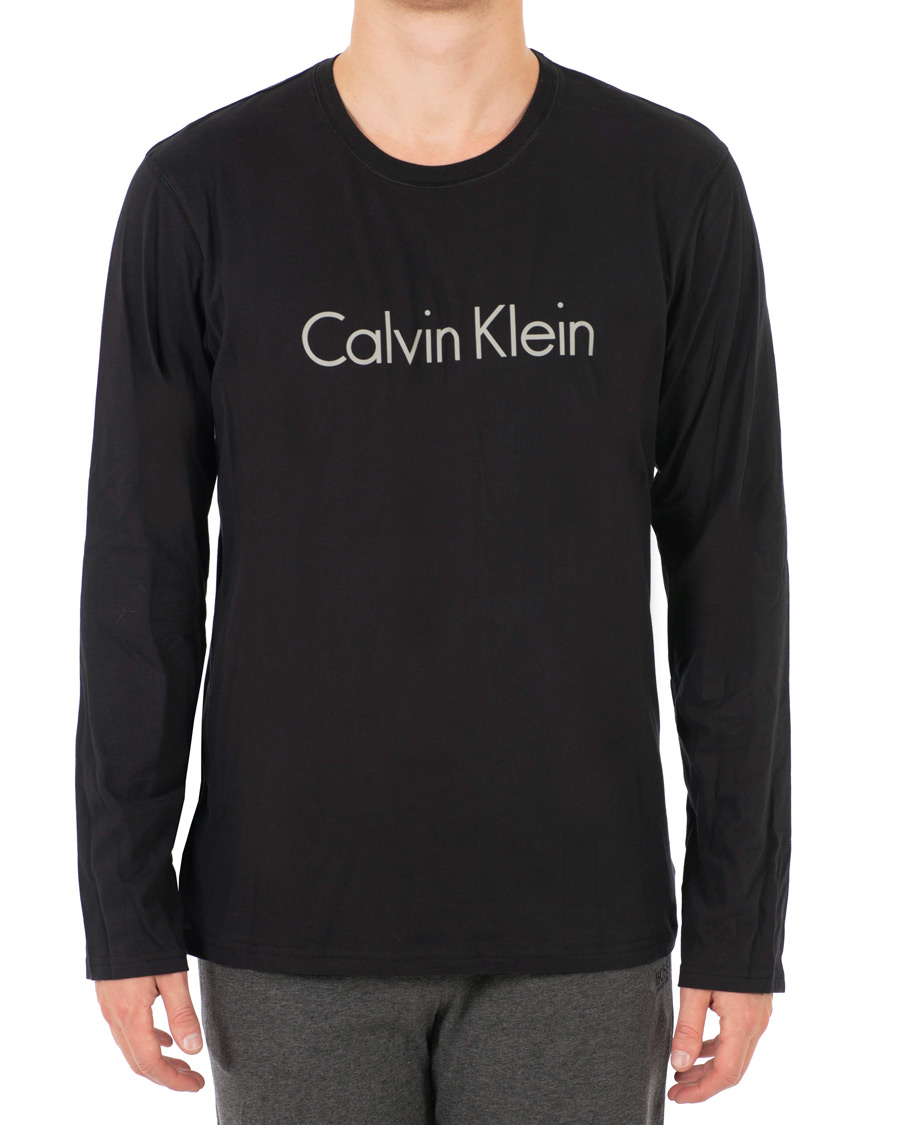 Homme | T-shirts | Calvin Klein | Logo Long Sleeve Tee Black
