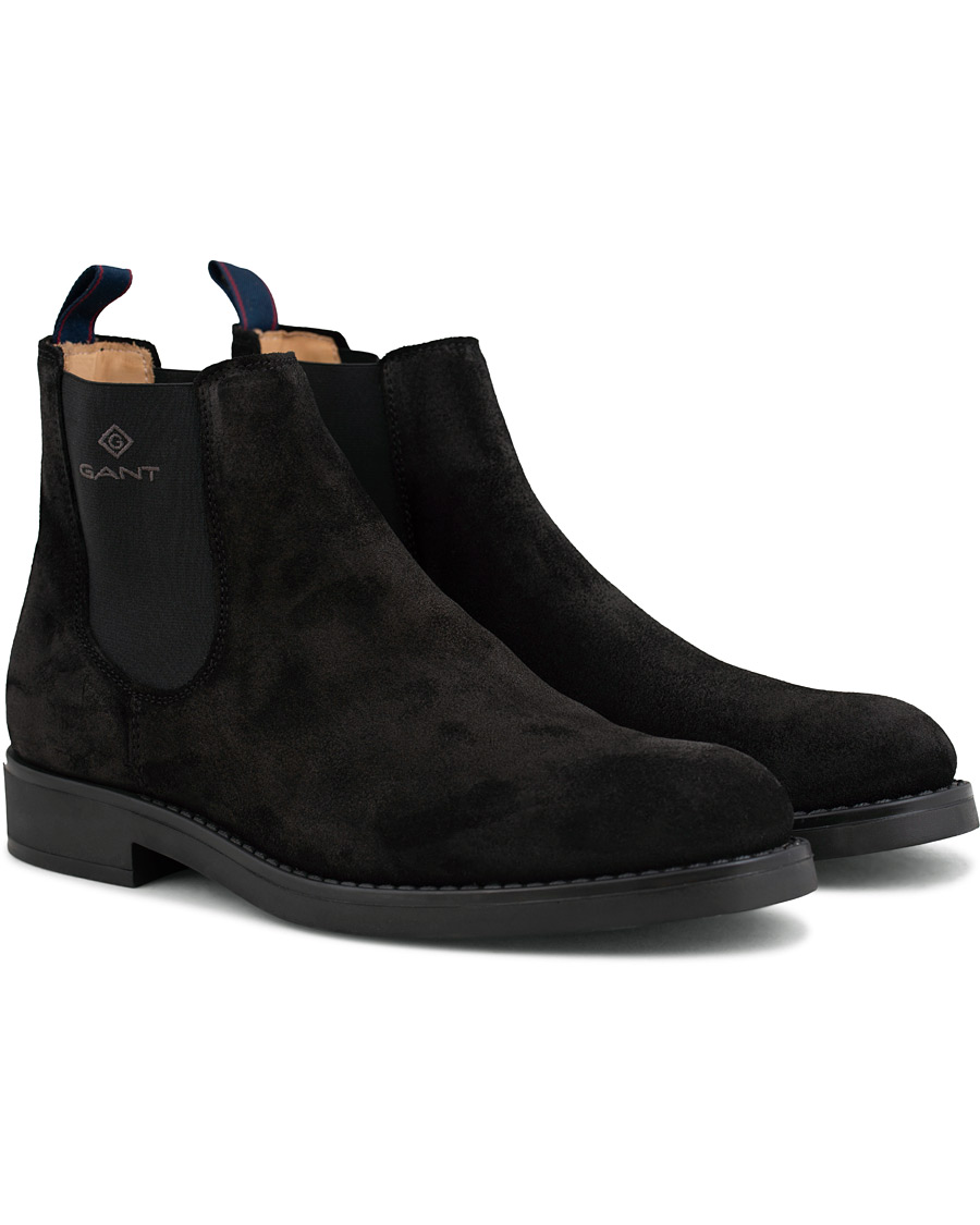 Homme | GANT Oscar Chelsea Boot Black Suede | GANT | Oscar Chelsea Boot Black Suede