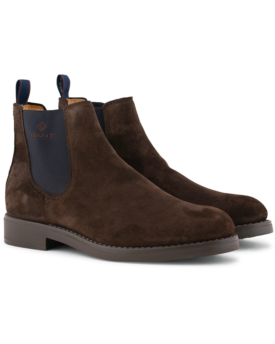 Homme | GANT Oscar Chelsea Boot Dark Brown Suede | GANT | Oscar Chelsea Boot Dark Brown Suede