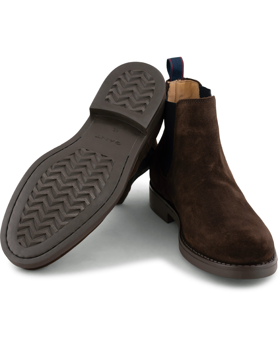 Homme | GANT Oscar Chelsea Boot Dark Brown Suede | GANT | Oscar Chelsea Boot Dark Brown Suede