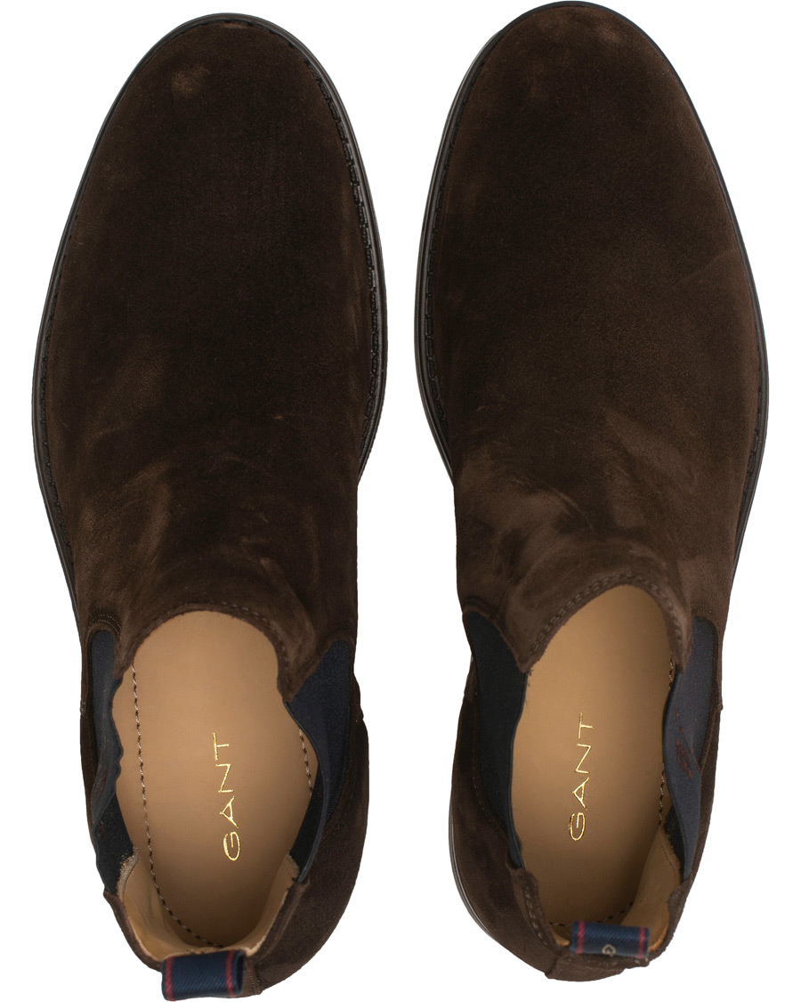 Homme | GANT Oscar Chelsea Boot Dark Brown Suede | GANT | Oscar Chelsea Boot Dark Brown Suede