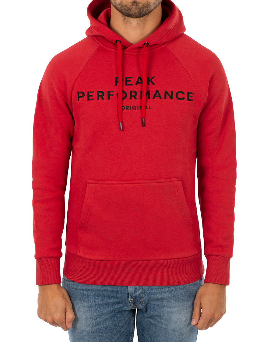 Heren | Truien | Peak Performance | Logo Hoodie Red