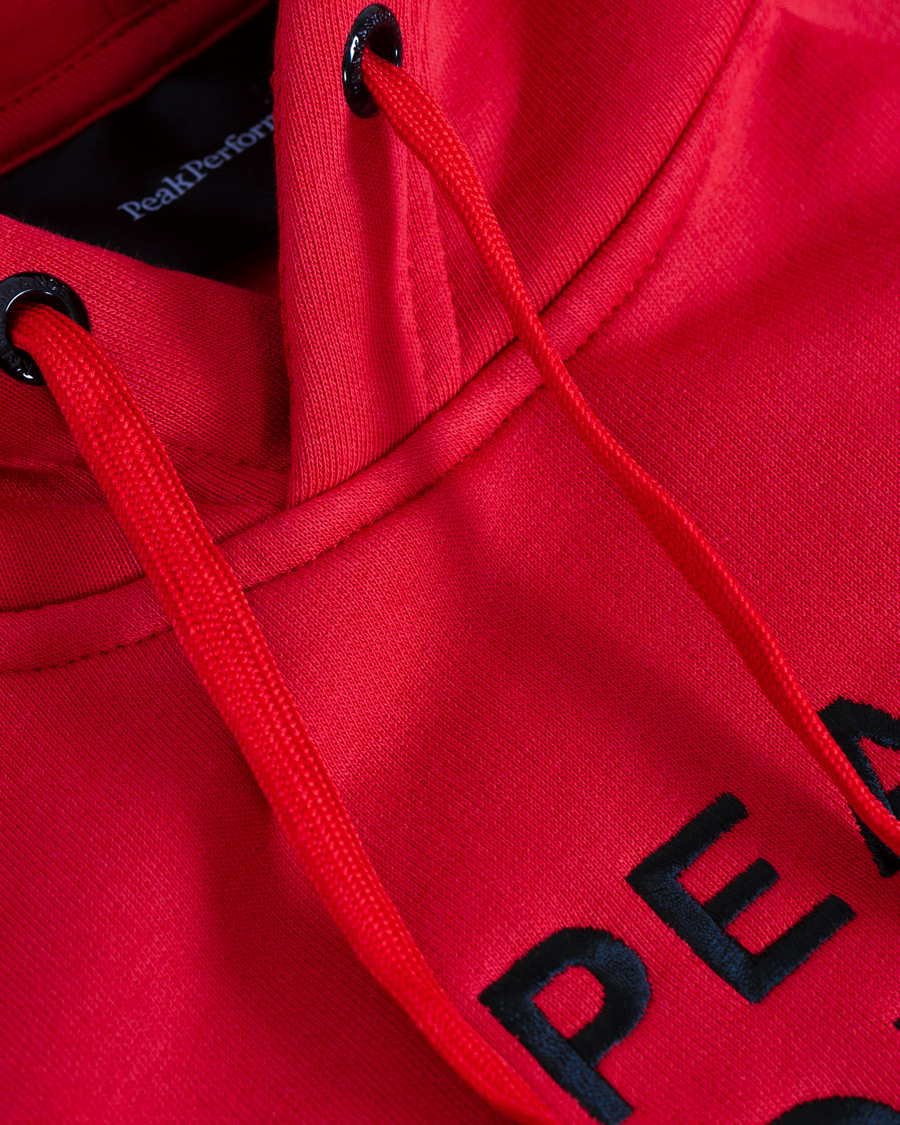 Heren | Truien | Peak Performance | Logo Hoodie Red