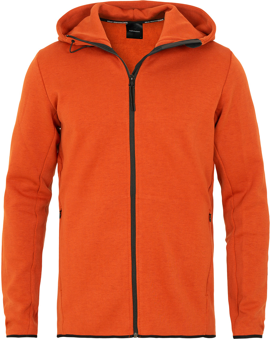 Heren | Truien | Peak Performance | Tech Full Zip Hoodie Desert Clay