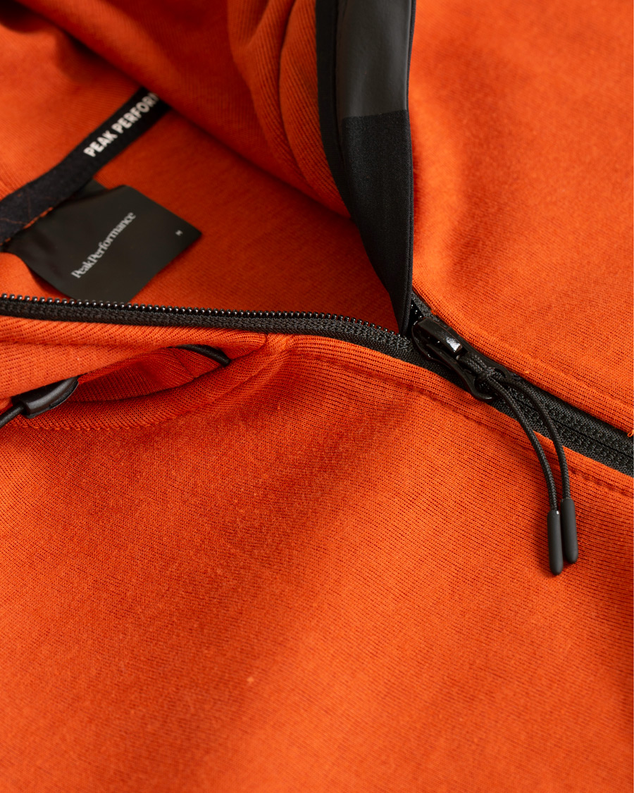 Heren | Truien | Peak Performance | Tech Full Zip Hoodie Desert Clay