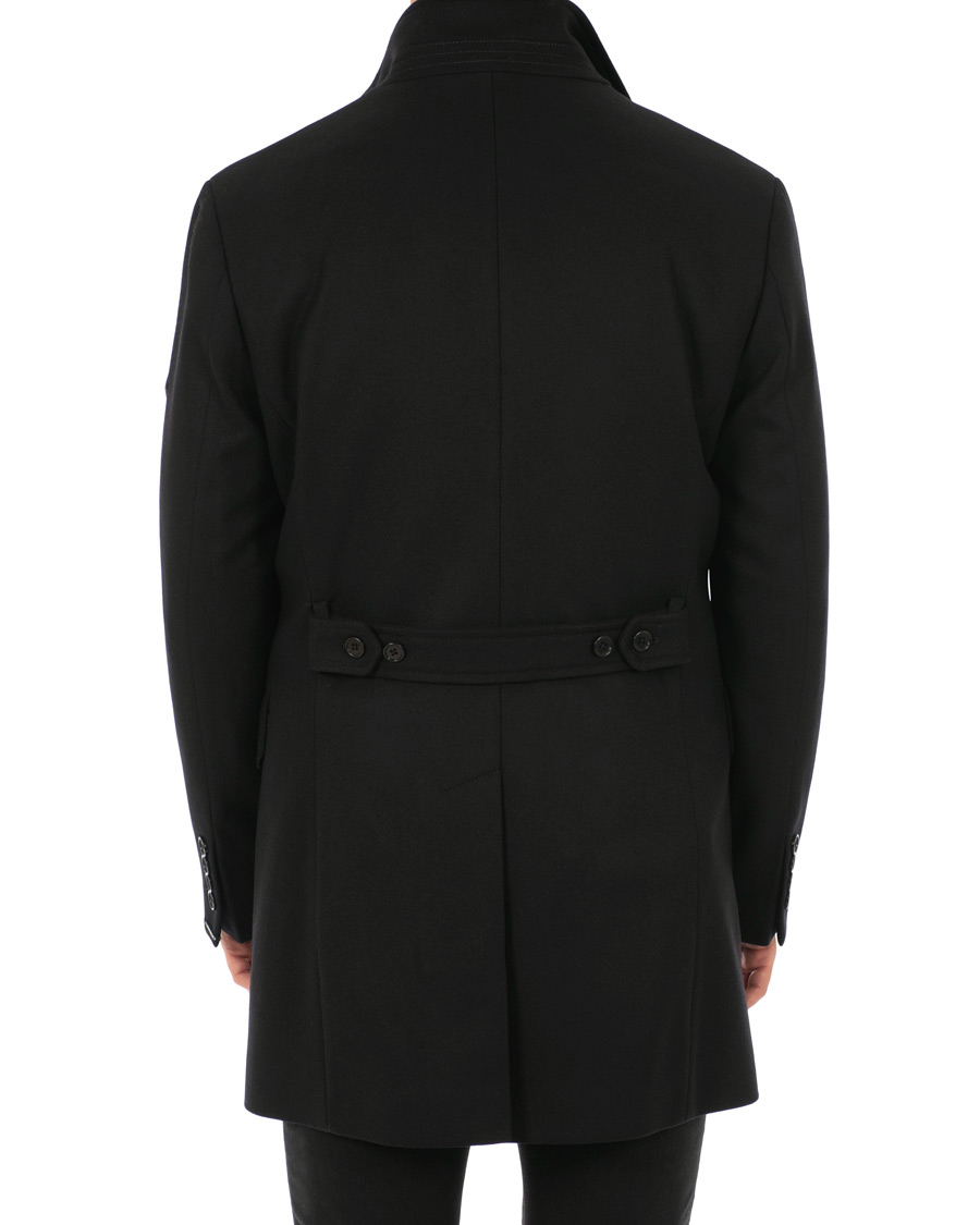 Homme | Manteaux Et Vestes | J.Lindeberg | Gavin Stand Up Collar Compact Melton Coat Black