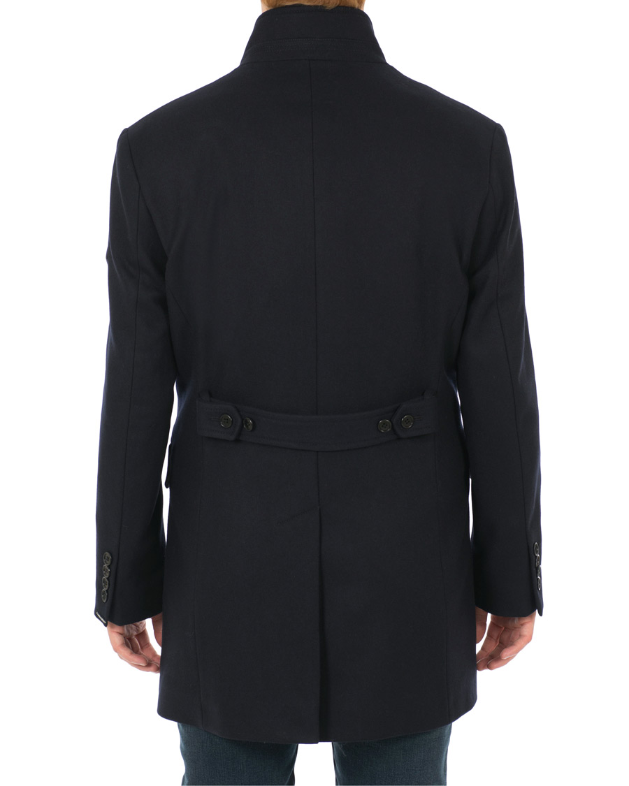 Homme | Manteaux Et Vestes | J.Lindeberg | Gavin Stand Up Collar Compact Melton Coat Navy