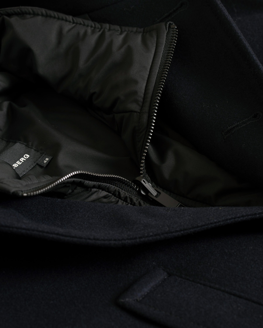 Homme | Manteaux Et Vestes | J.Lindeberg | Gavin Stand Up Collar Compact Melton Coat Navy