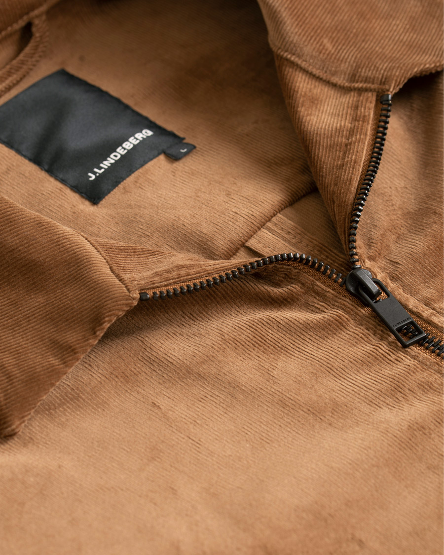 Homme | Manteaux Et Vestes | J.Lindeberg | Jason Zip Corduroy Shirt Jacket Bison