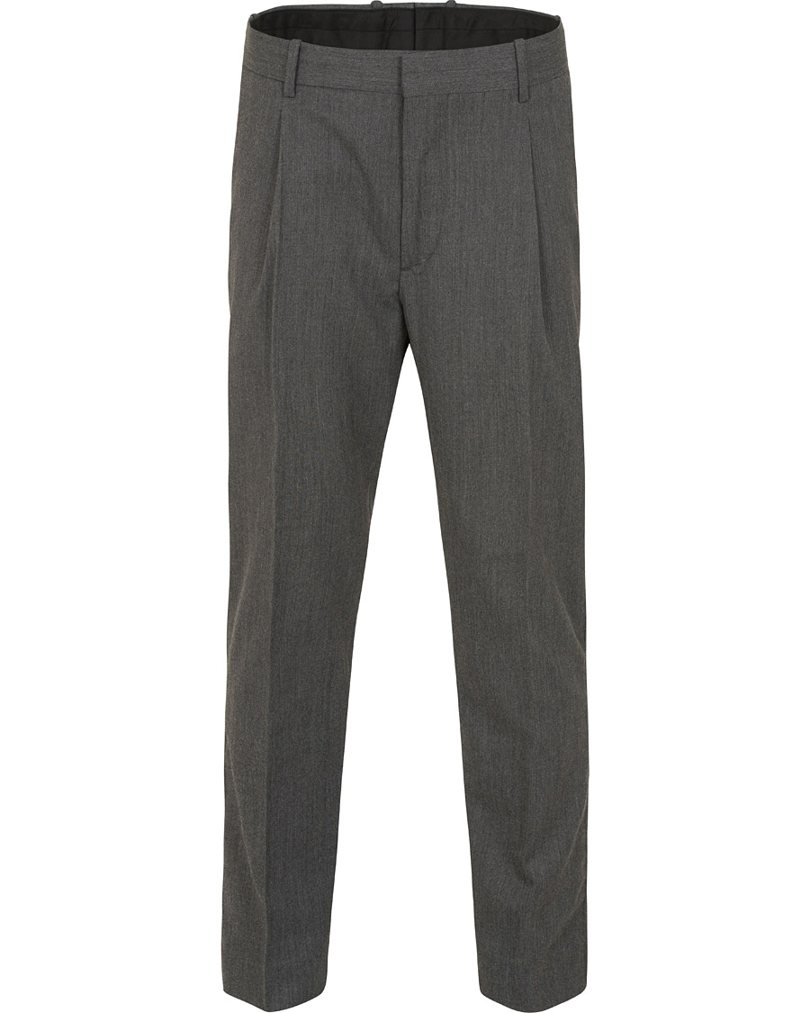 Homme | Pantalons | J.Lindeberg | Mike Pleated Trousers Grey Melange