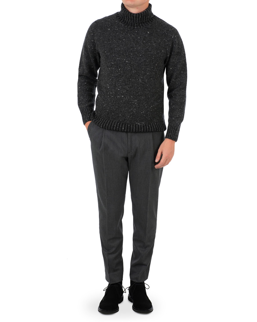 Homme | Pantalons | J.Lindeberg | Mike Pleated Trousers Grey Melange