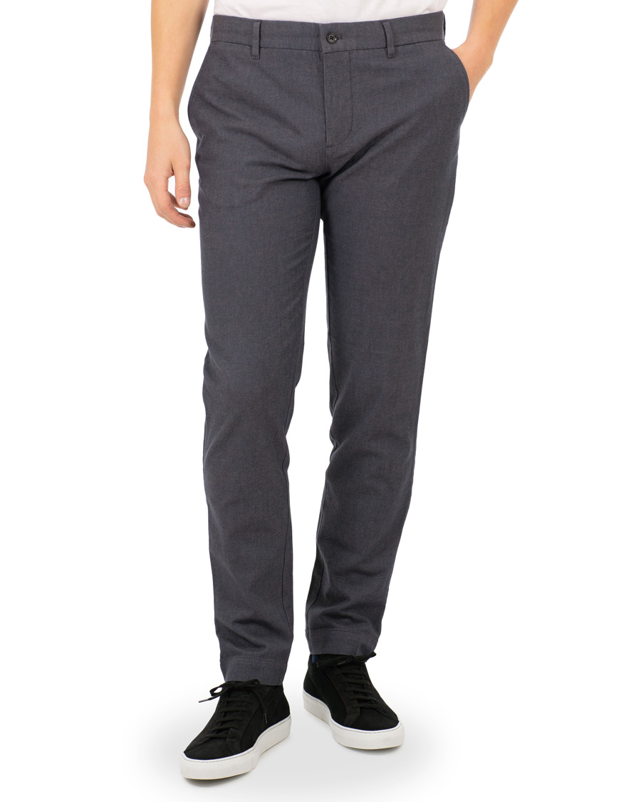 Homme | Pantalons | J.Lindeberg | Chaze Flannel Twill Trousers Midnight