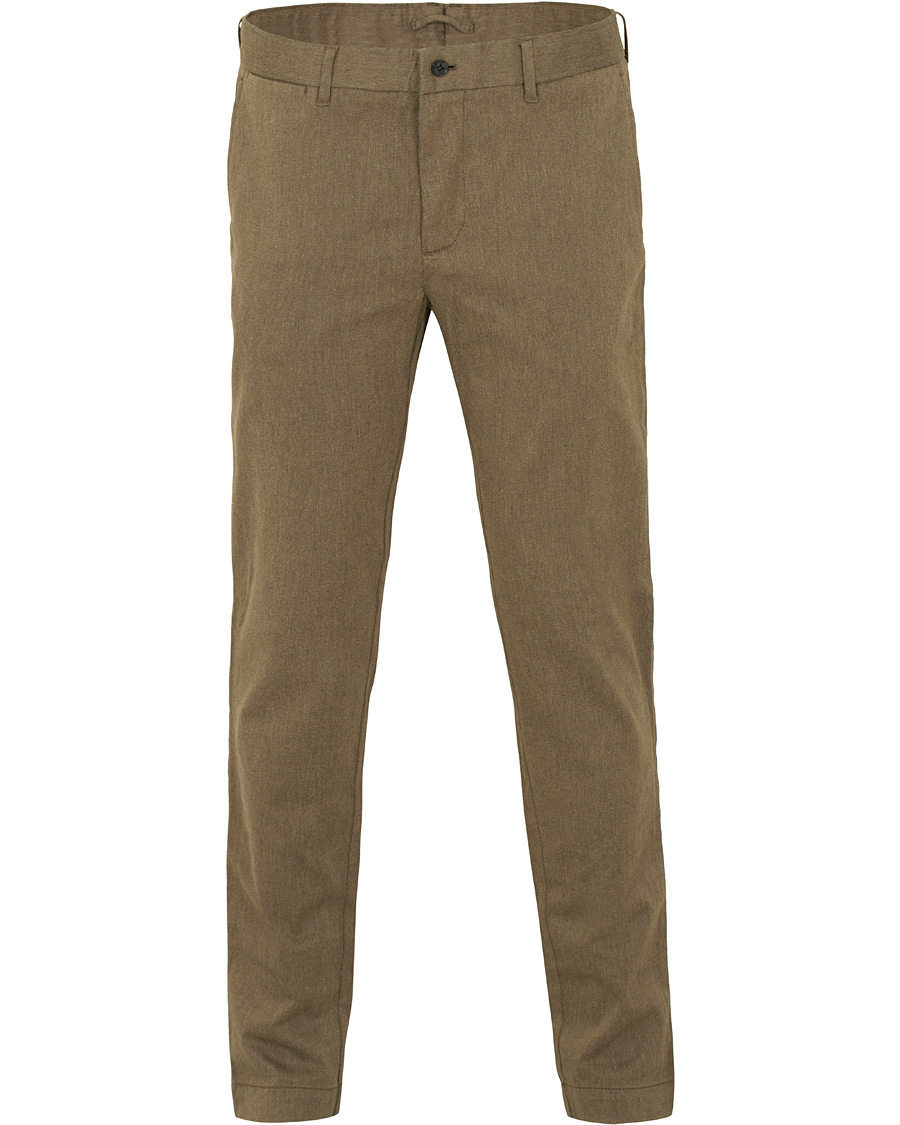 Heren | Broeken | J.Lindeberg | Chaze Flannel Twill Trousers Olive