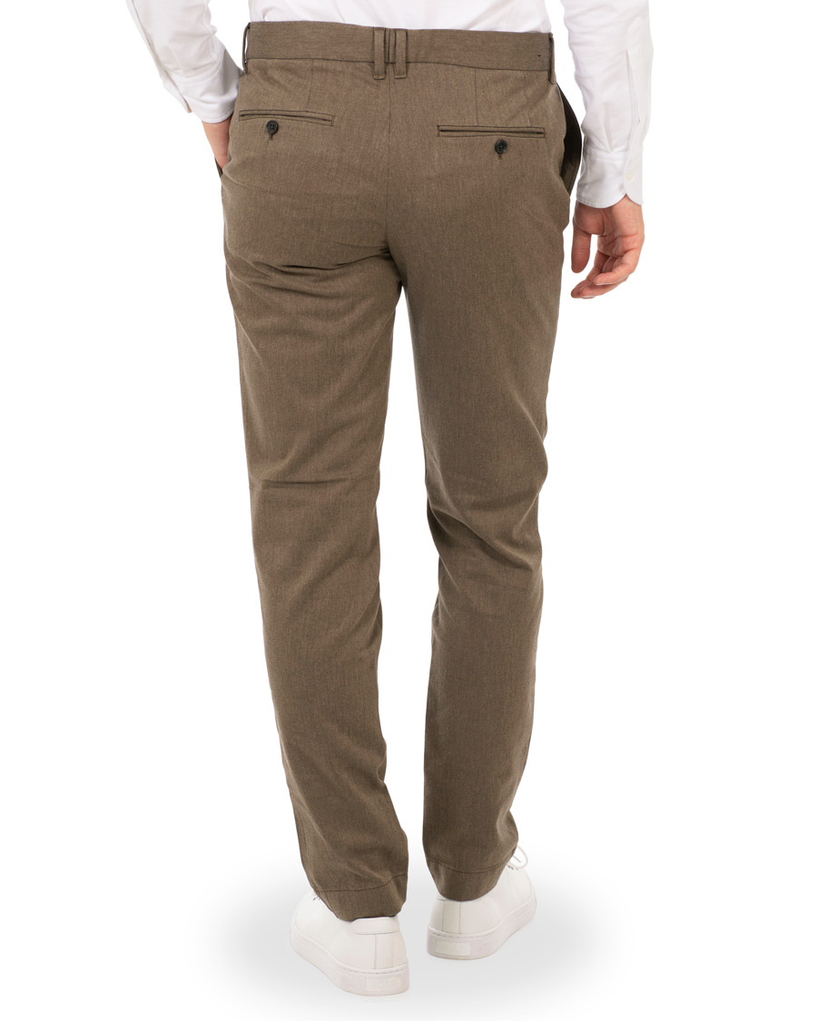 Heren | Broeken | J.Lindeberg | Chaze Flannel Twill Trousers Olive
