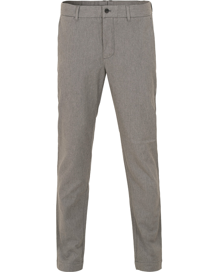 Homme | Pantalons | J.Lindeberg | Chaze Flannel Twill Trousers Grey Melange
