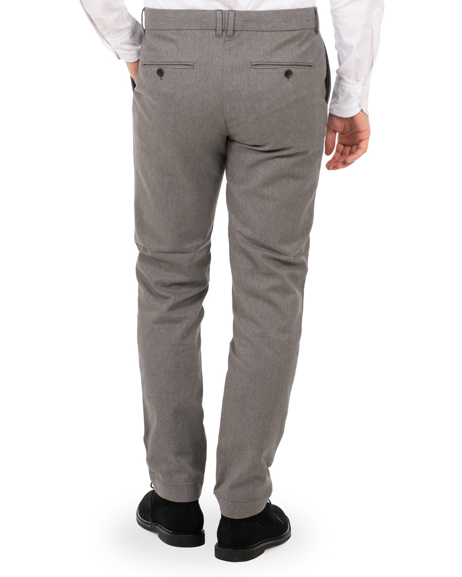 Homme | Pantalons | J.Lindeberg | Chaze Flannel Twill Trousers Grey Melange